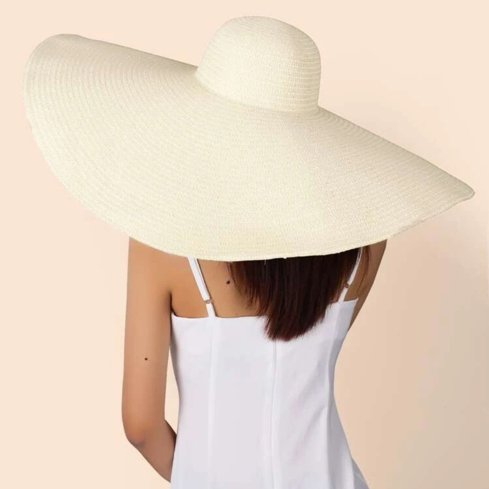 Large White Beach Hat